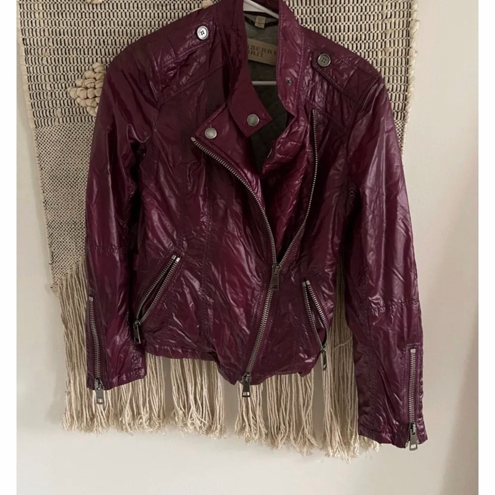 Burberry Purple Biker Jacket - Picture 4 of 8